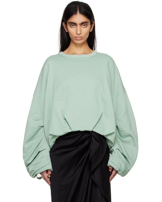 Dries Van Noten ーン ドレープ スウェットシャツ Green
