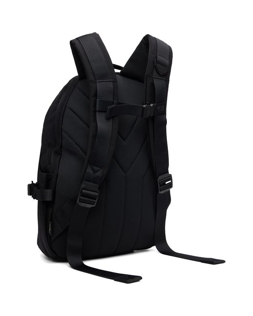 Y-3 Black Staple Backpack for men