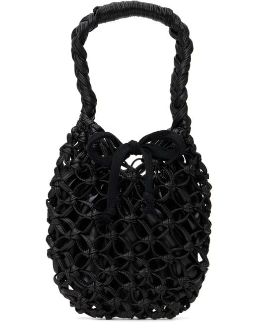 Comme des Garçons ブラック シンセティックレザー バッグ Black