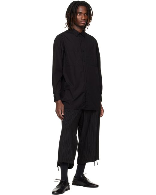 Yohji Yamamoto メンズ ブラック Big Standard Chain Stitch シャツ