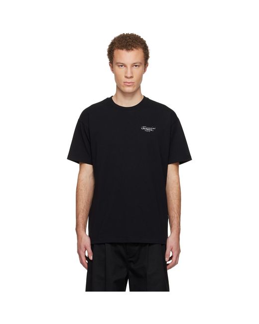Givenchy Black Stamp Print T-Shirt for men