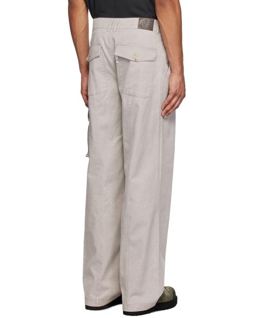 (DI)VISION White (di)vision Taupe Pleated Trousers for men