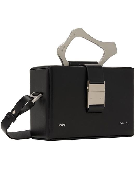 HELIOT EMIL Black Solely Box Bag for men