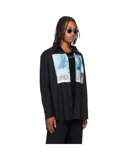 Jean Paul Gaultier Black 'The Oversized Water' Shirt for men