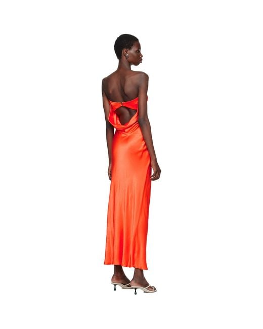 Bec & Bridge Orange Moon Dance Strapless Maxi Dress