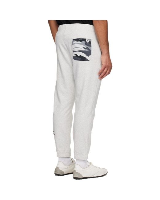 Aape By A Bathing Ape White Logo Patch Sweatpants for men