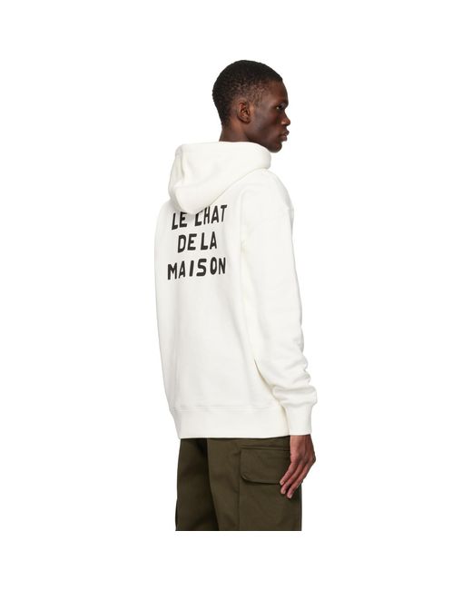 Valentino Natural Cotton 'Le Chat De La Maison' Print Hoodie for men