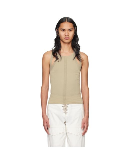 Dion Lee Multicolor Taupe Sculpt Tank Top for men