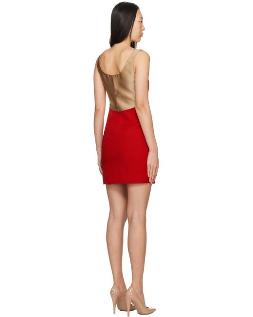 Valentino Red Paneled Minidress