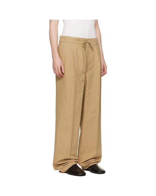Fear Of God Natural Tan Pleat Front Trousers for men