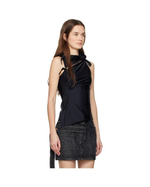 Coperni Black Flower Top