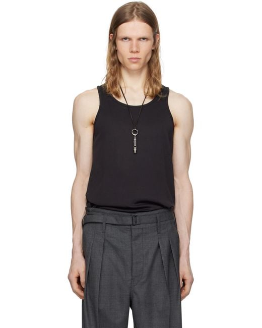 Débardeur Noir En Coton Lemaire pour homme en coloris Black