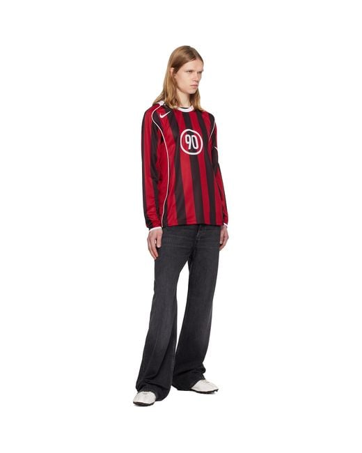Nike Red Total 90 Dri-fit Long-sleeve Football Jersey for men
