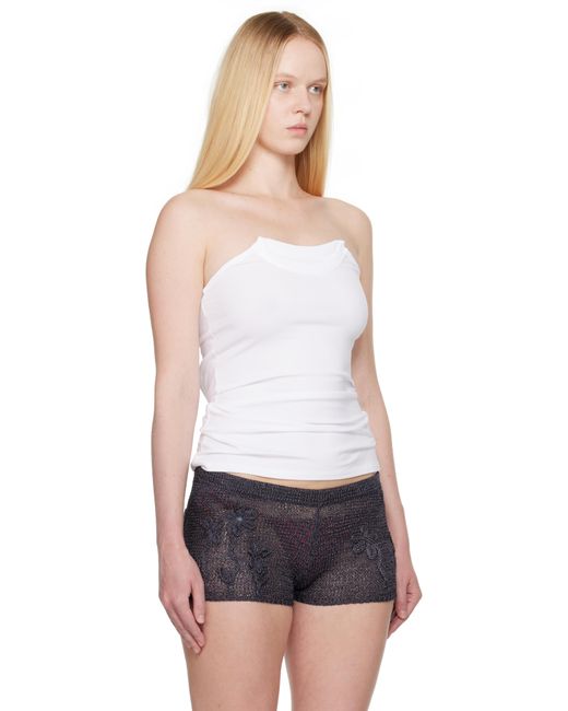 Paloma Wool White Folded Crew Top