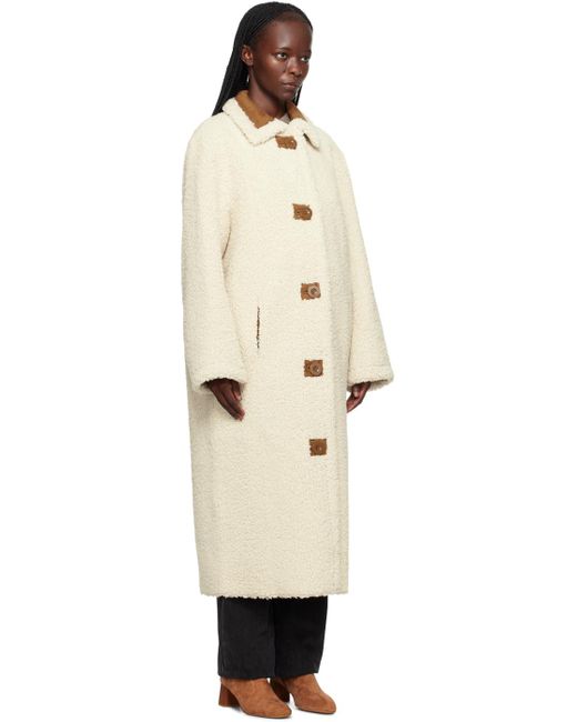 Stand Studio Natural Off-white Kenca Reversible Coat