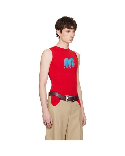 Jean Paul Gaultier Red 'The Junior Gaultier' Tank Top for men
