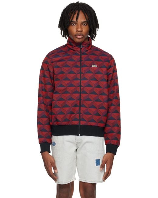 Lacoste Red Robert George Motif Track Jacket for men