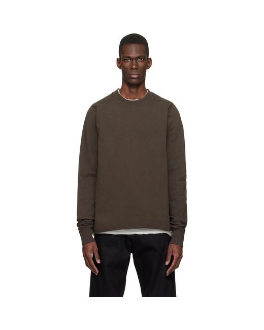 Rick Owens Black Temple Crewneck Sweatshirt for men