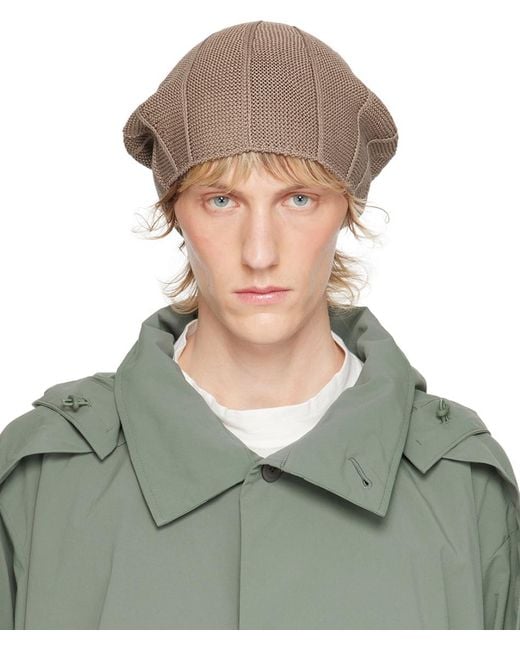 Homme Plissé Issey Miyake Green Blooming Beanie for men