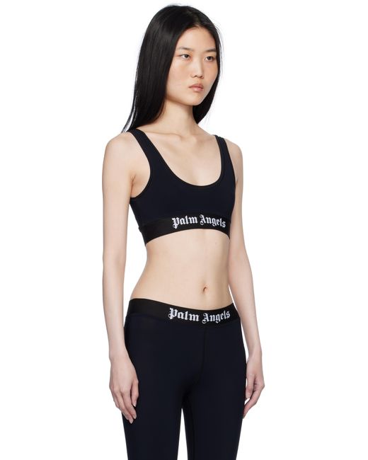 Palm Angels Black Logo Sport Bra