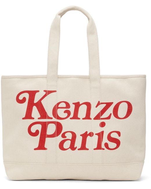 KENZO Red Off- Paris Verdy Edition Utility Large Tote for men