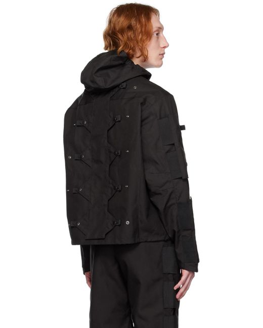 OLLY SHINDER Black Crocodile Shell Jacket for men