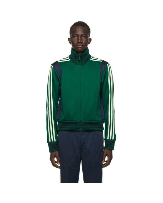 Mens green best sale adidas track jacket