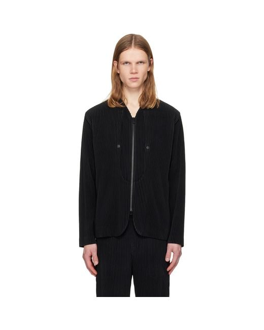 Homme Plissé Issey Miyake Black Quarry Jacket for men