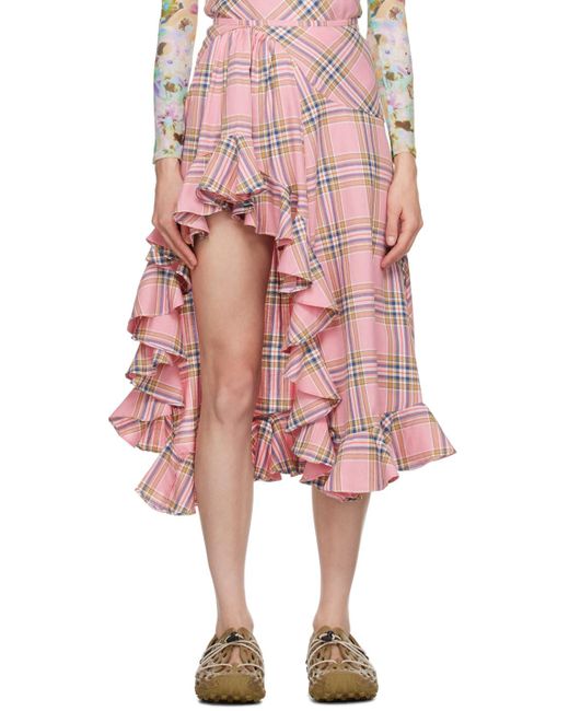 Collina Strada Pink Florist Midi Skirt
