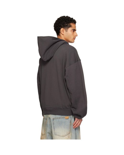 we11done Gray Se11Done Zip-Up Hoodie for men
