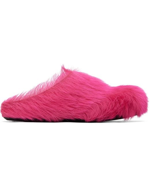 Marni Pink Fussbett Sabot Slip-On Loafers