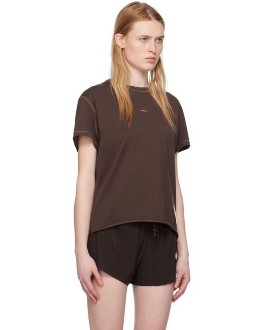 T-shirt d'escalade brun Satisfy en coloris Black