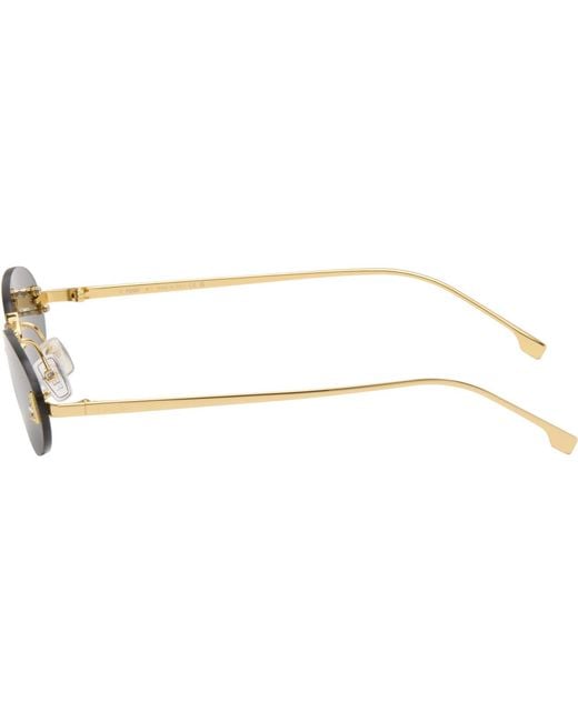 Fendi Gray First' Crystal Sunglasses