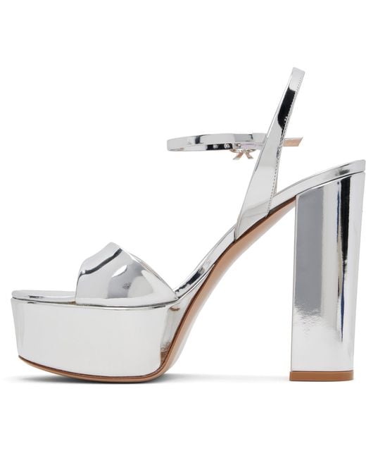 Gianvito Rossi White Marlena Heeled Sandals