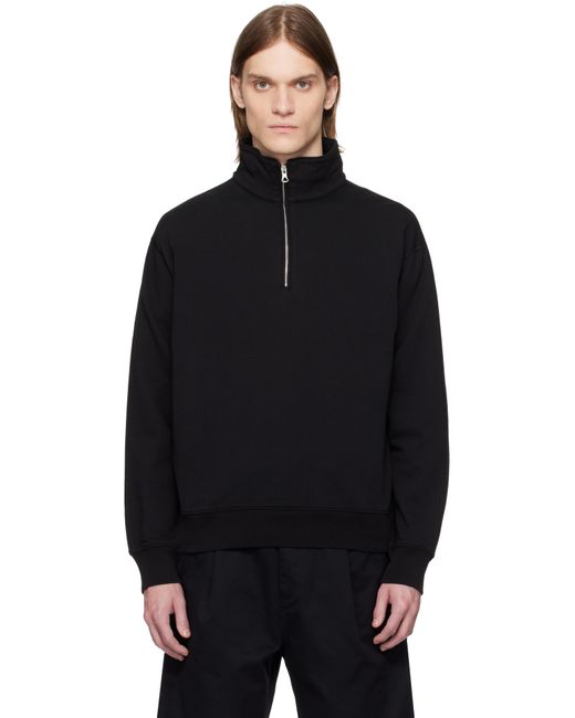 Reigning Champ Black Lightweight Terry Quarter Zip Vault Track Jacket for men