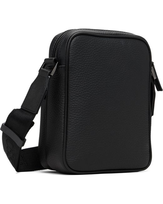 Boss Black Italian-Leather Double B Reporter Bag for men