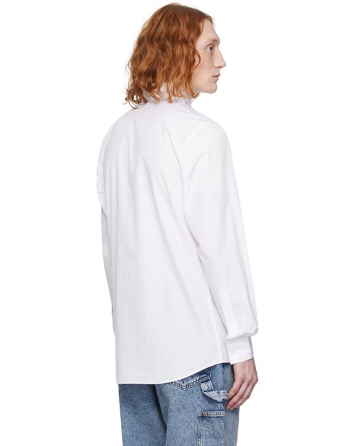 Chemise blanche à image à logo - smiley Moschino pour homme en coloris White
