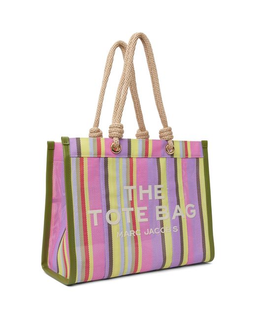 Marc Jacobs Pink 'The Stripe Mesh Large' Tote