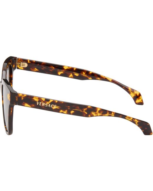 Versace Brown Medusa Wide Sunglasses