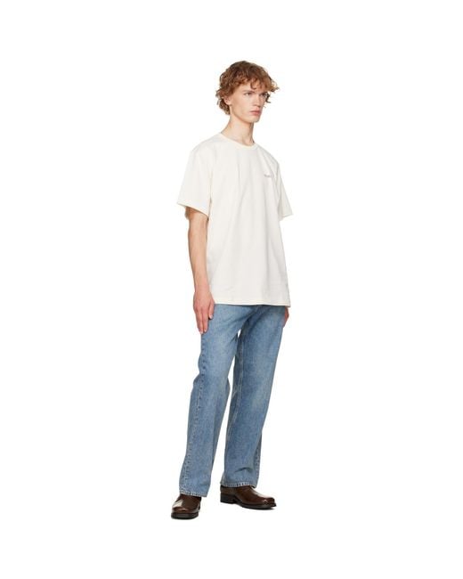 Helmut Lang White Off- Logo T-Shirt for men