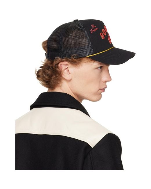Amiri Black 'South Cali' Trucker Cap for men