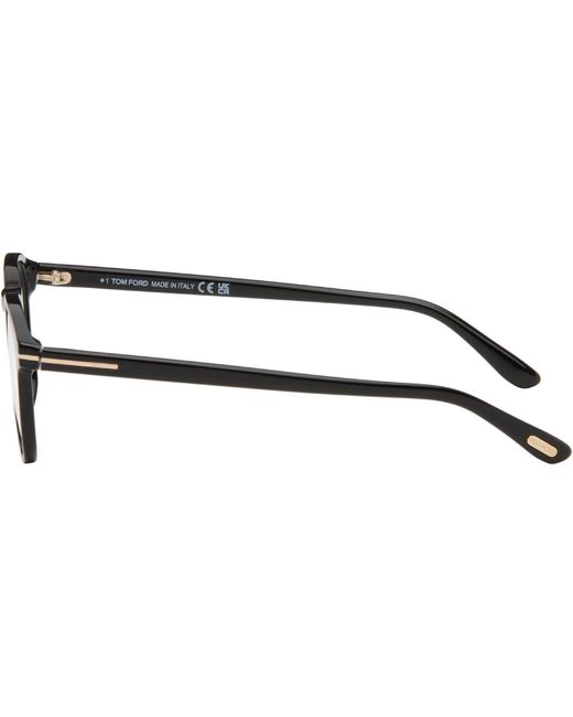 Tom Ford Black Round Glasses for men
