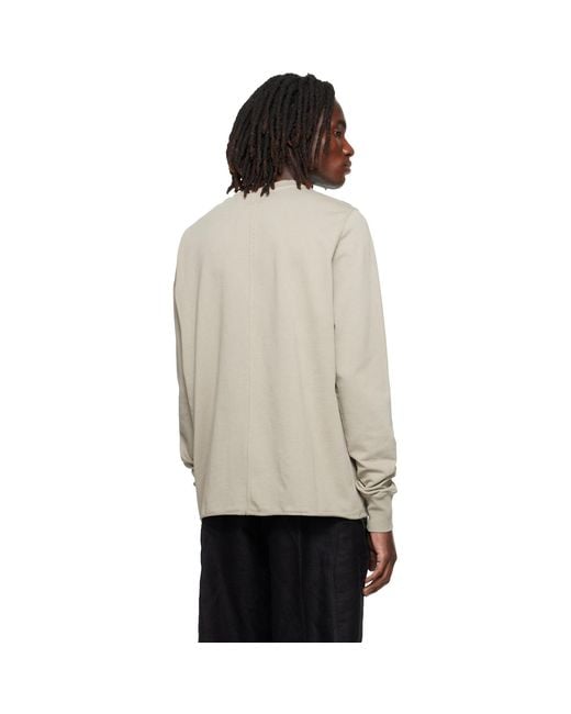 Rick Owens Natural Tower Crewneck Sweatshirt for men