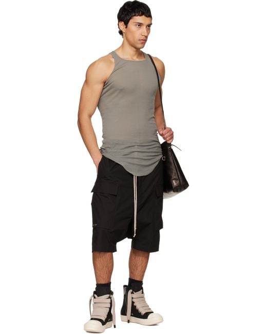 Rick Owens Black Temple Pods Cargo Shorts for men