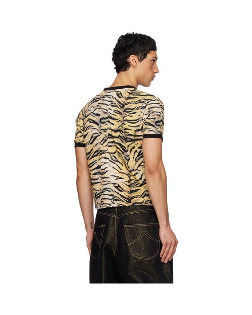 KENZO Black Paris Tiger' Slim T-Shirt for men