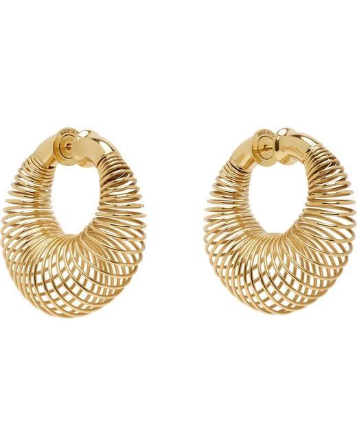 Alaïa Metallic Small Spiral Hoop Earrings