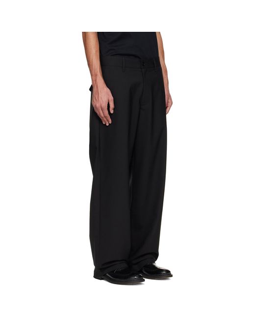 Hope Black Wide-Leg Suit Trousers for men