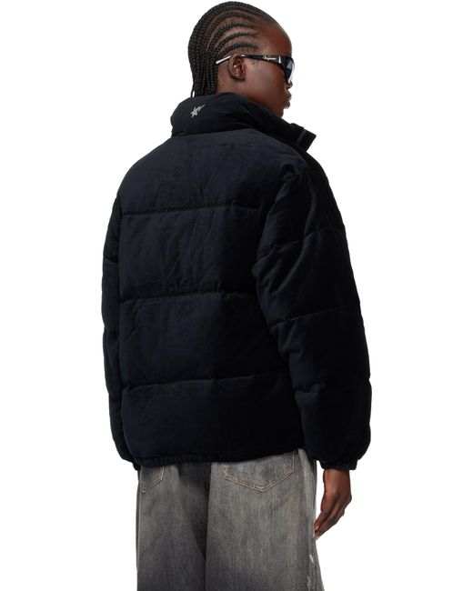 Blouson Noir En Velours Rembourré En Duvet À Logoa A Bathing Ape en coloris Black