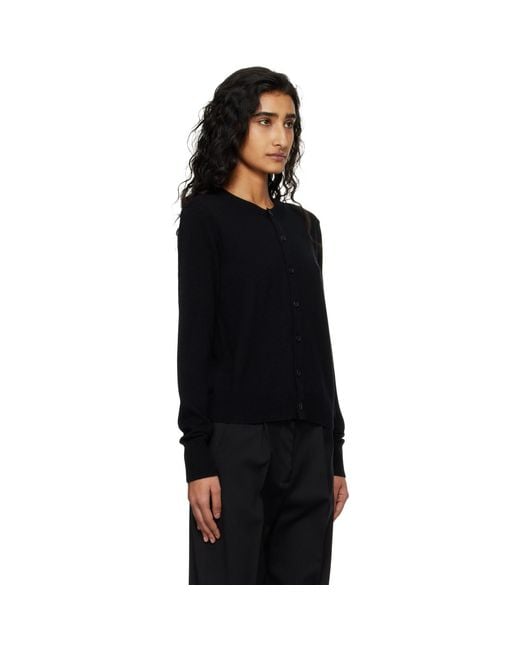 Acne Black Fitted Yak Wool Cardigan