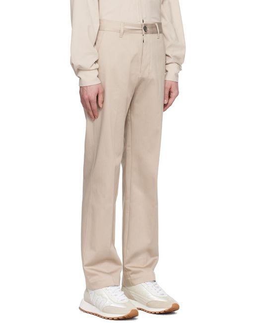 AMI Natural Button-fly Trousers for men